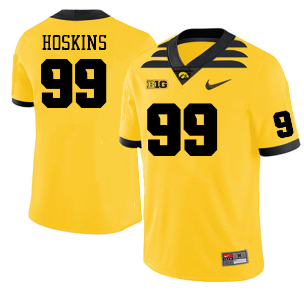 Men #99 Max Hoskins Iowa Hawkeyes College Football Alternate Jerseys Sale-Gold